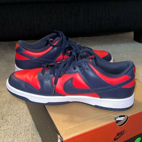 Nike Dunks Red Blue Sneakers - Picture 5 of 6